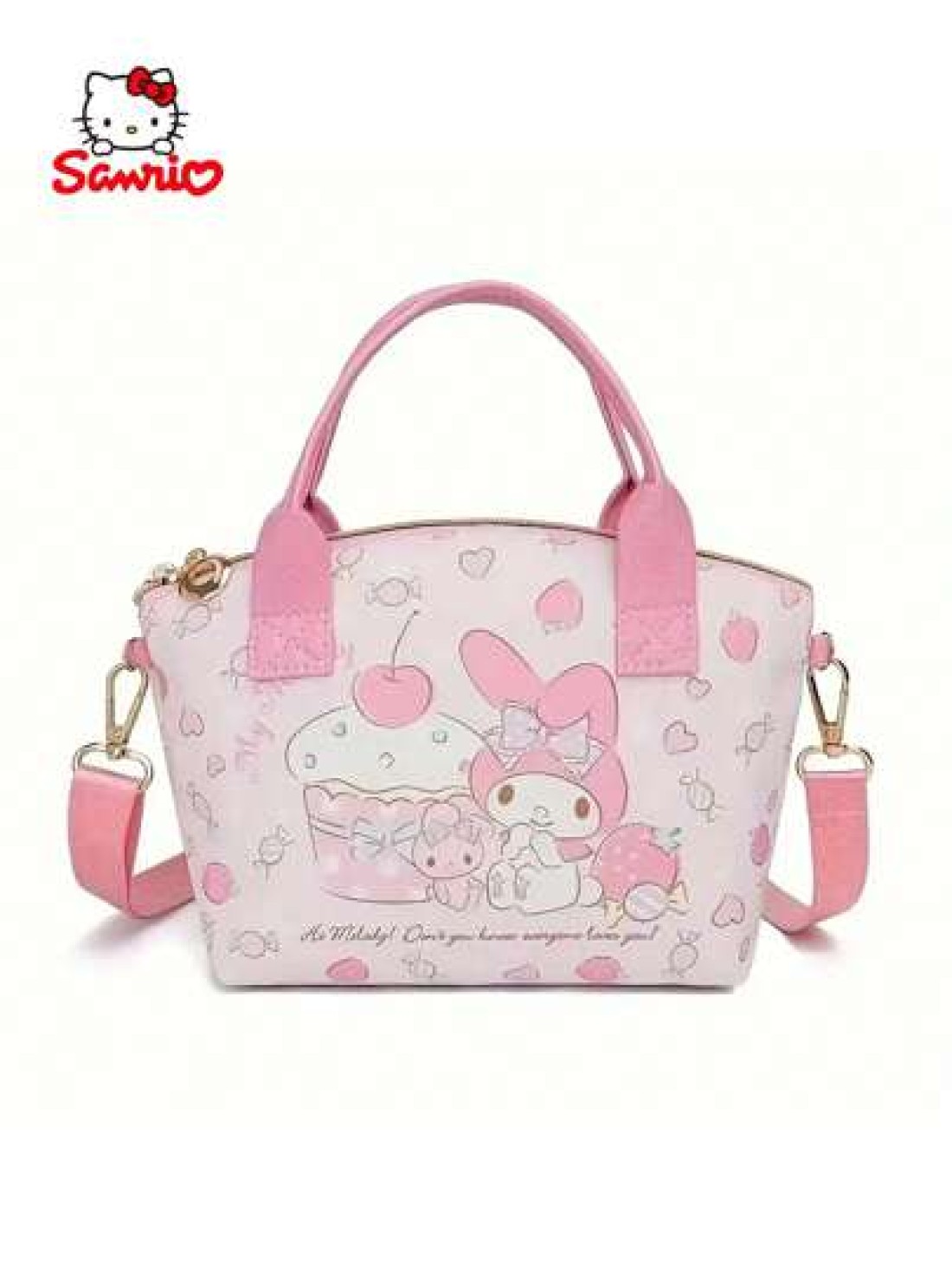 Sanrio قطعة واحدة حقيبة تسوق متعددة الإستخدامات اليابانية مع شخصيات هالو كيتي وكاريكاتير كيوت كينا مورول،حقيبة