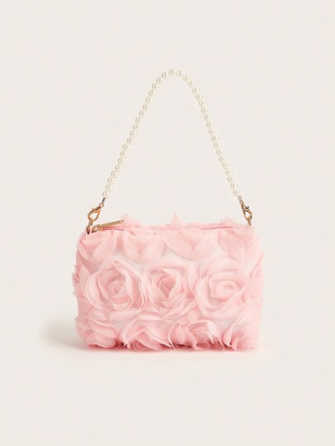 New Pearl Flower Decor Evening Clutch Handbag Shoulder Cross Body Bag For Formal Dresses
