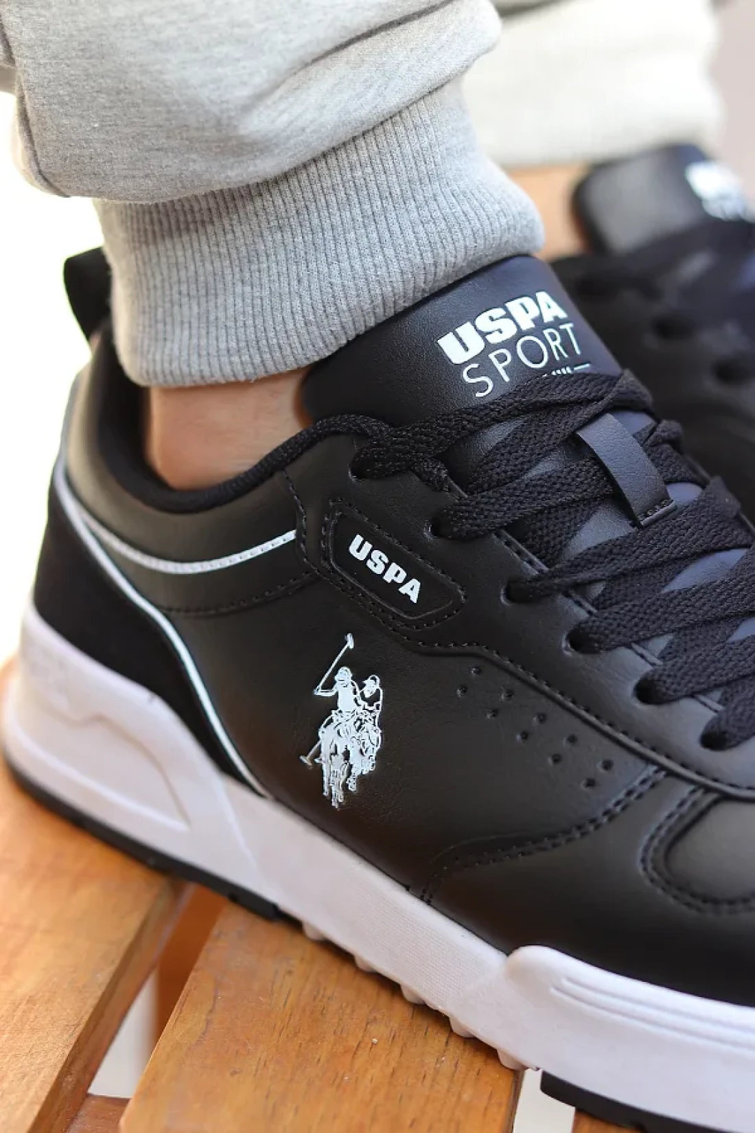 U.S. Polo Assn. Comfortable Sole Casual Men's Sneaker Sports Shoes Black