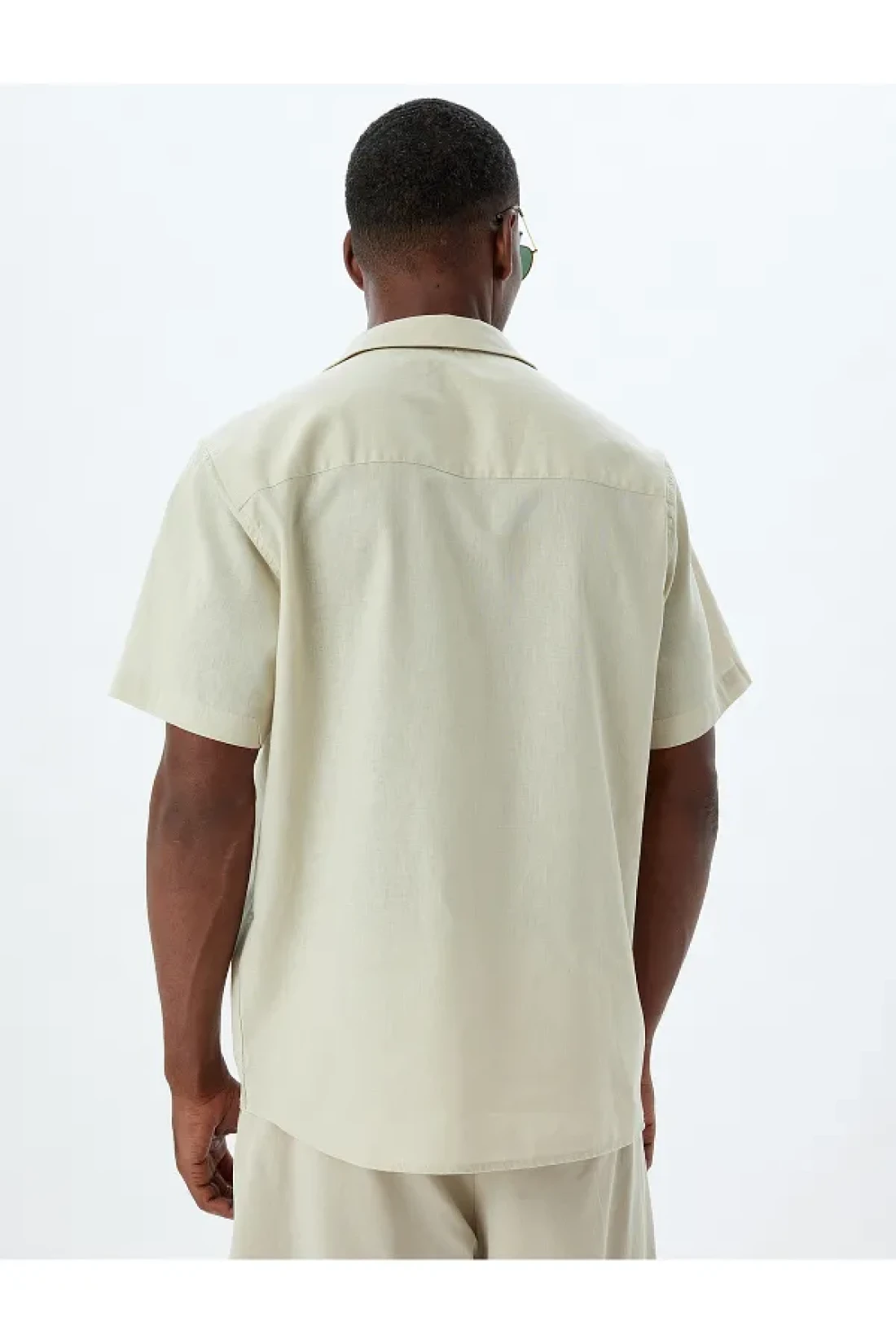 Koton Basic Short Sleeve Linen Blended Shirt