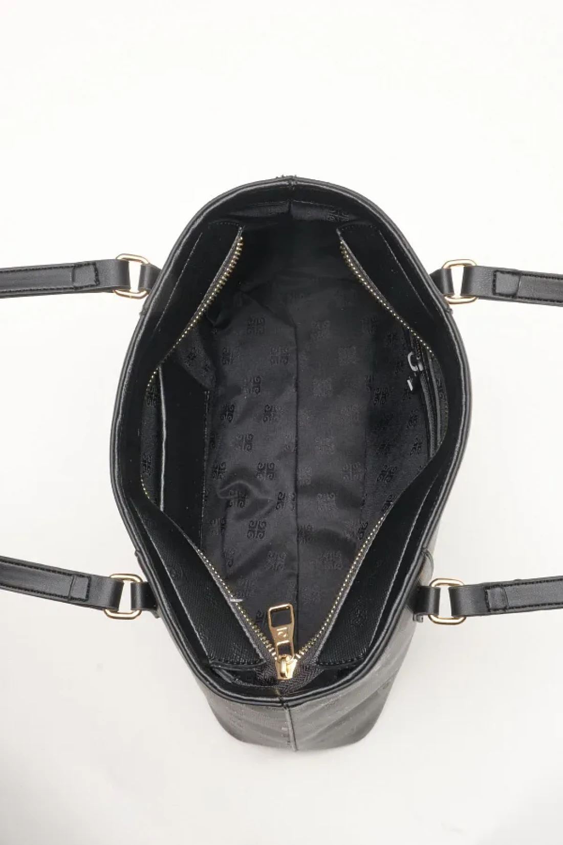 Pierre Cardin حقيبة كتف نسائية بطباعة سوداء 05PO22Y1572