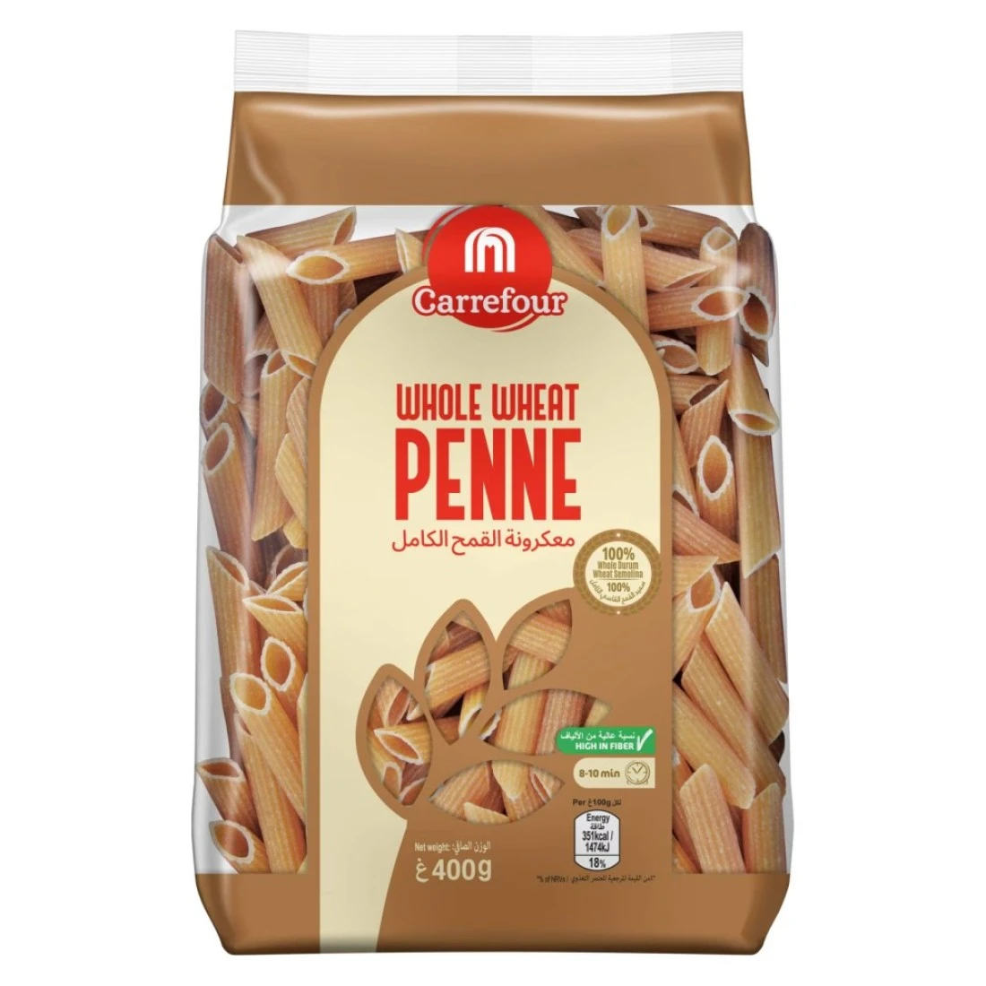 Carrefour Whole Wheat Penne Pasta 400g