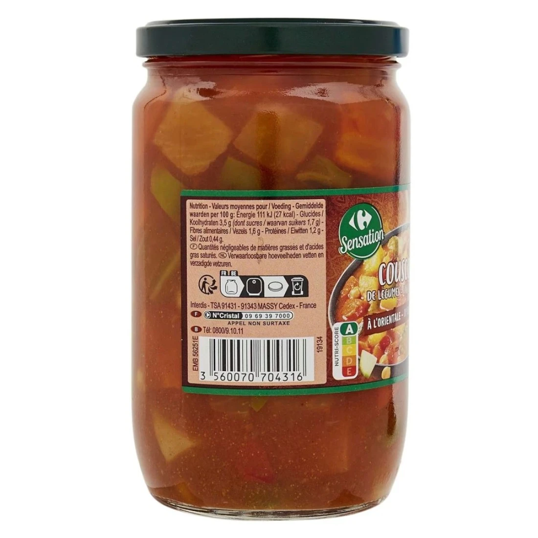 Carrefour Sensation Oriental Vegetable Couscous 660g