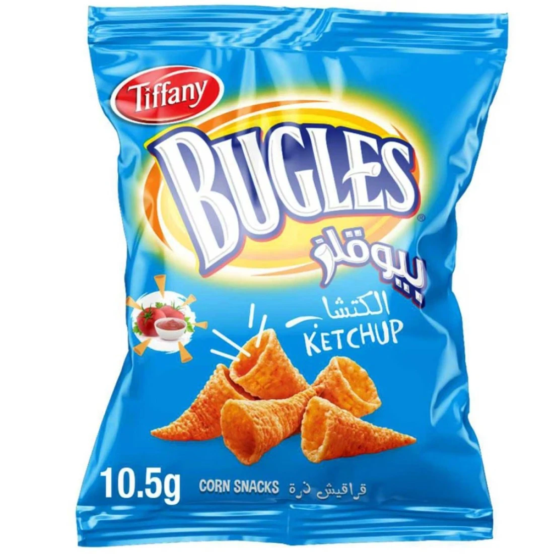 تيفاني بوغلز رقائق الذرة المقرمشة بنكهة الكاتشب 10.5 غرام