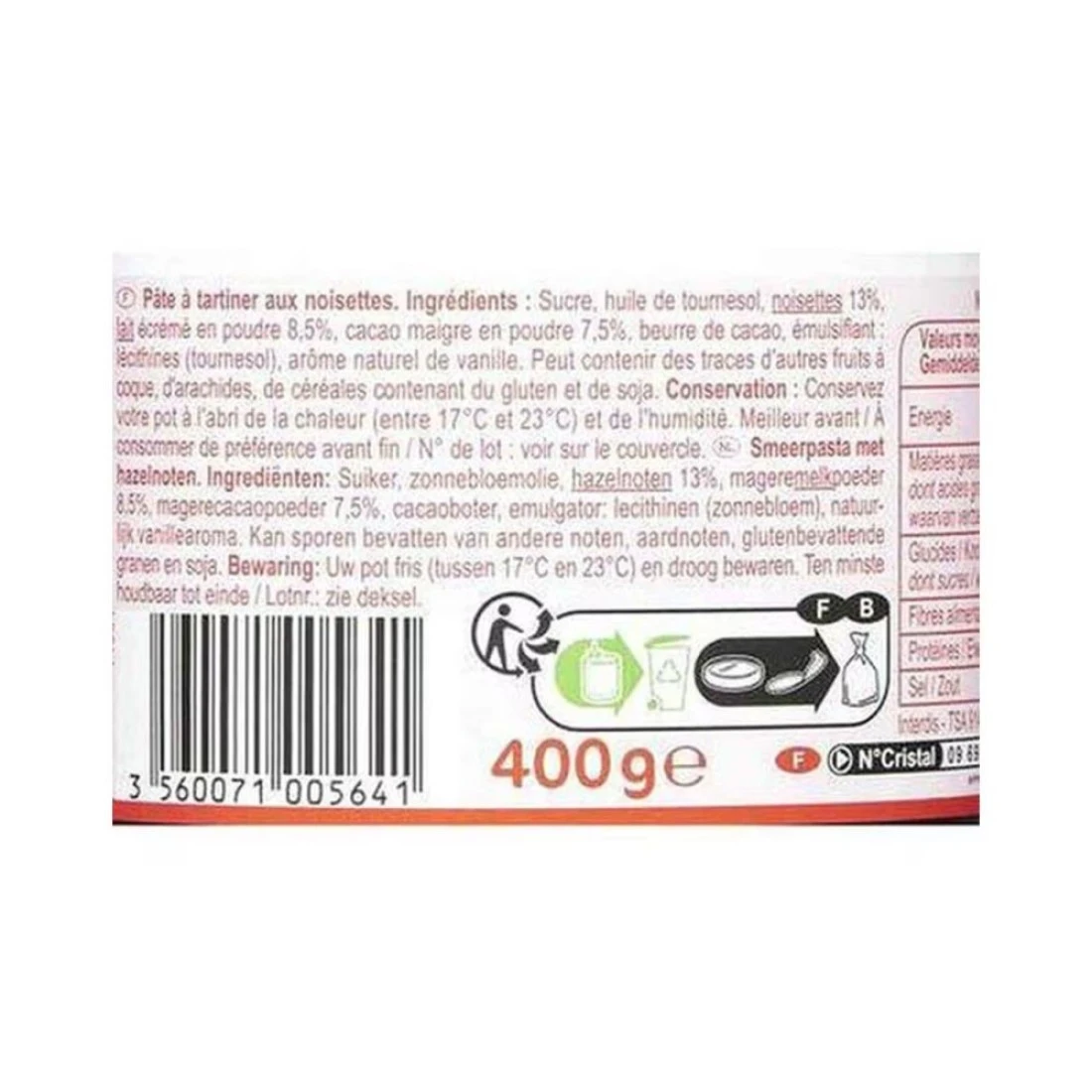 Carrefour Chocolate Hazelnut Spread 400g