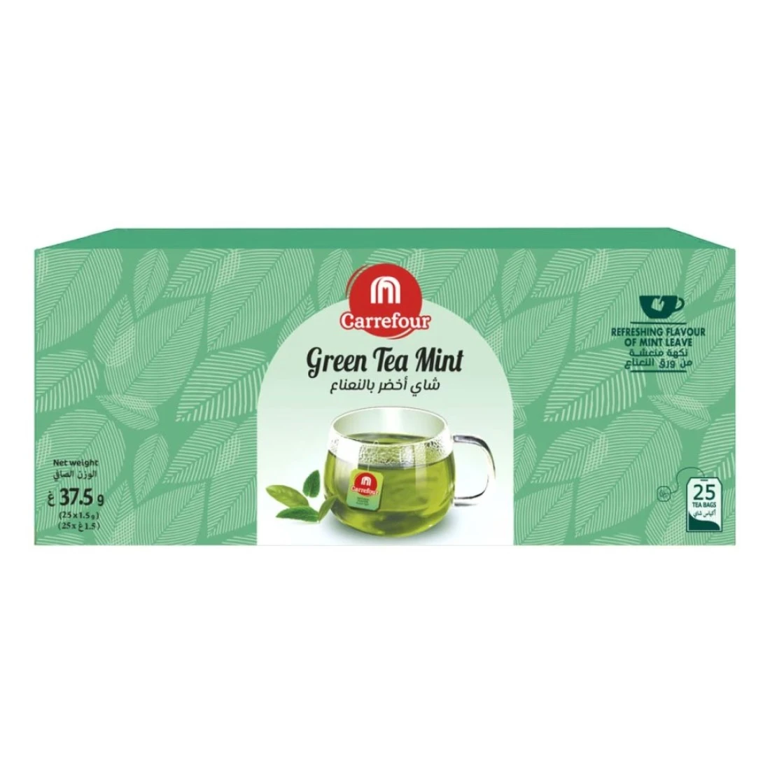 Carrefour Green Tea Mint 25 Tea Bags