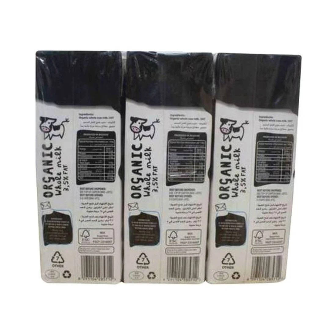 Organic Larder Full Fat UHT Milk 1L Pack of 6