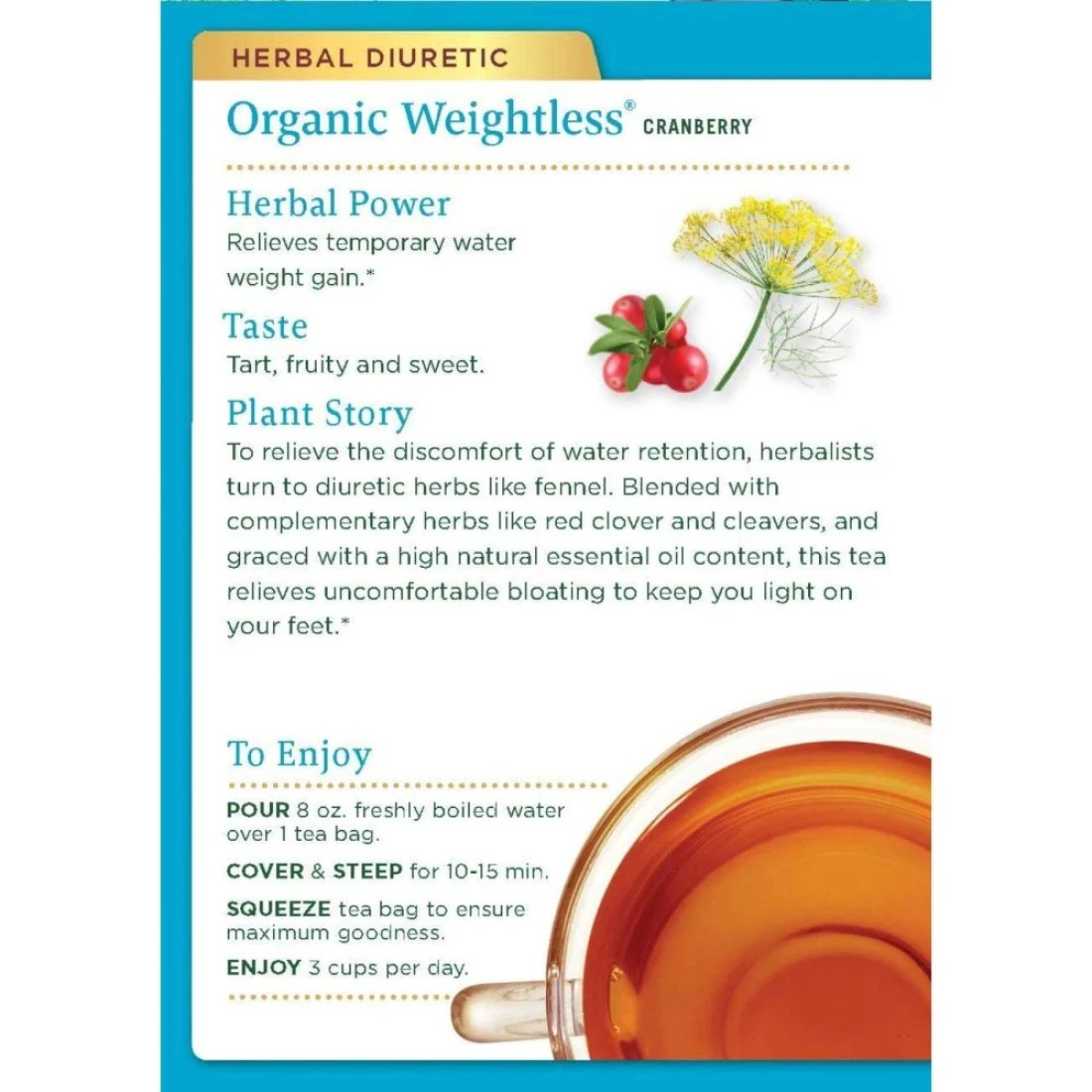 Traditional Medicinals Organic Weightless Cranberry Tea 24g