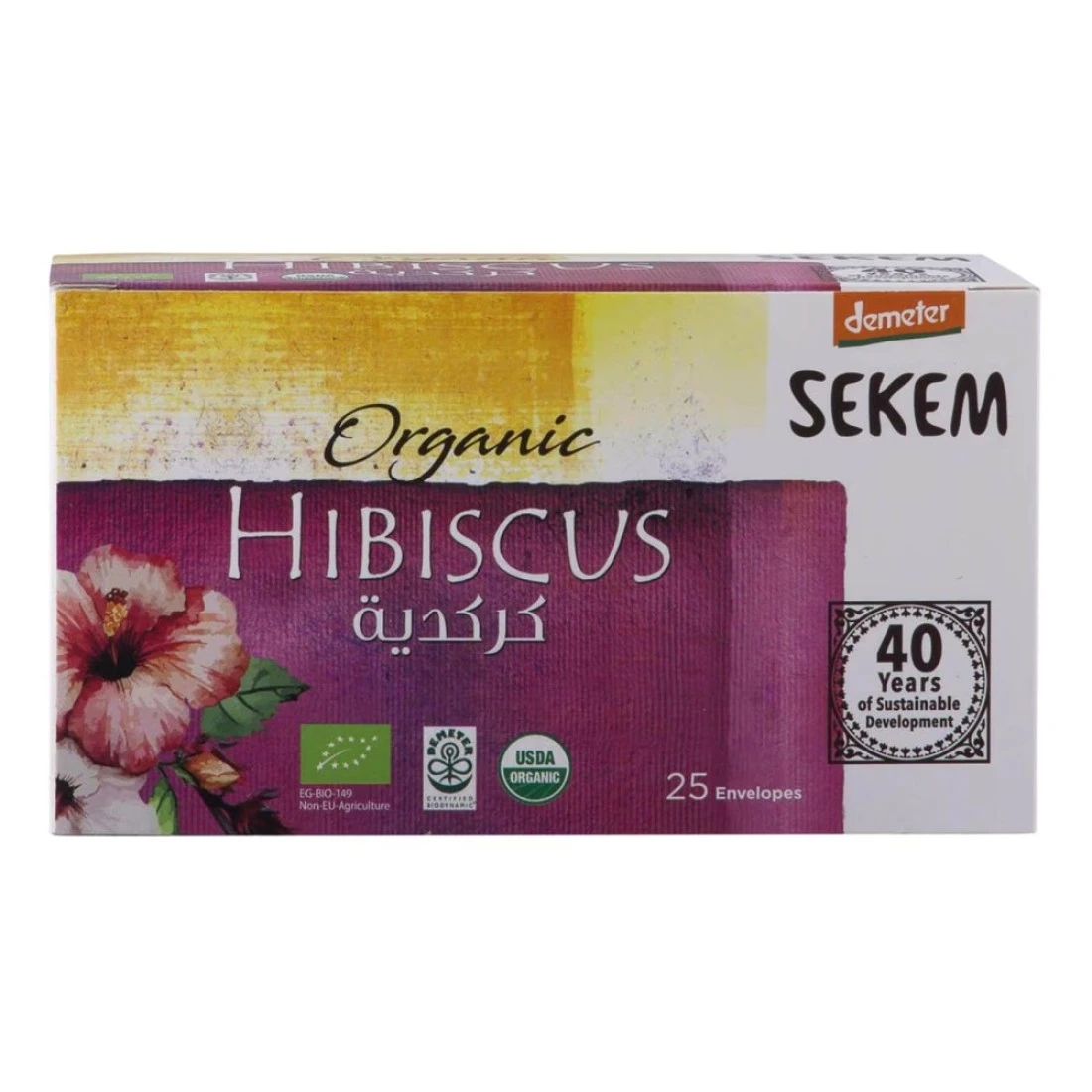 Sekem Organic Hibiscus Tea 25 Envelopes
