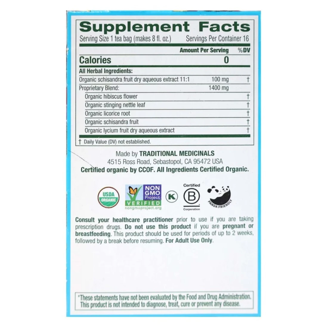 Traditional Medicinals Everyday Detox Herbal Tea 24g