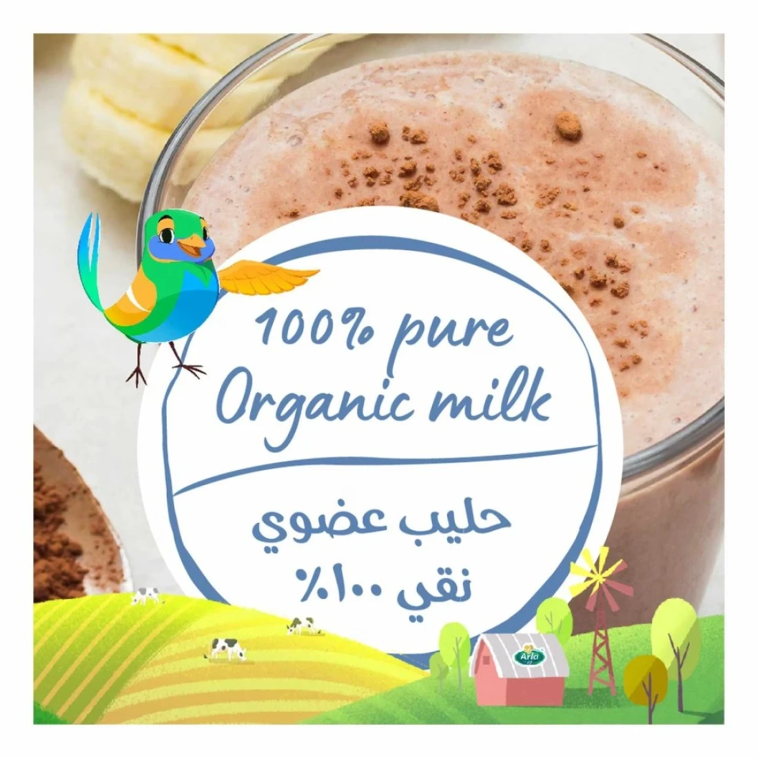 Arla Organic Milk Chocolate Multipack, 200ml Pack of 6