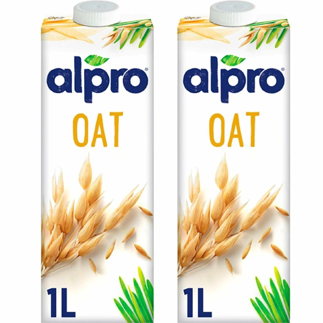 Alpro Oat Drink, 100% Plant-Based, Lactose &amp; Dairy Free 1L Pack of 2