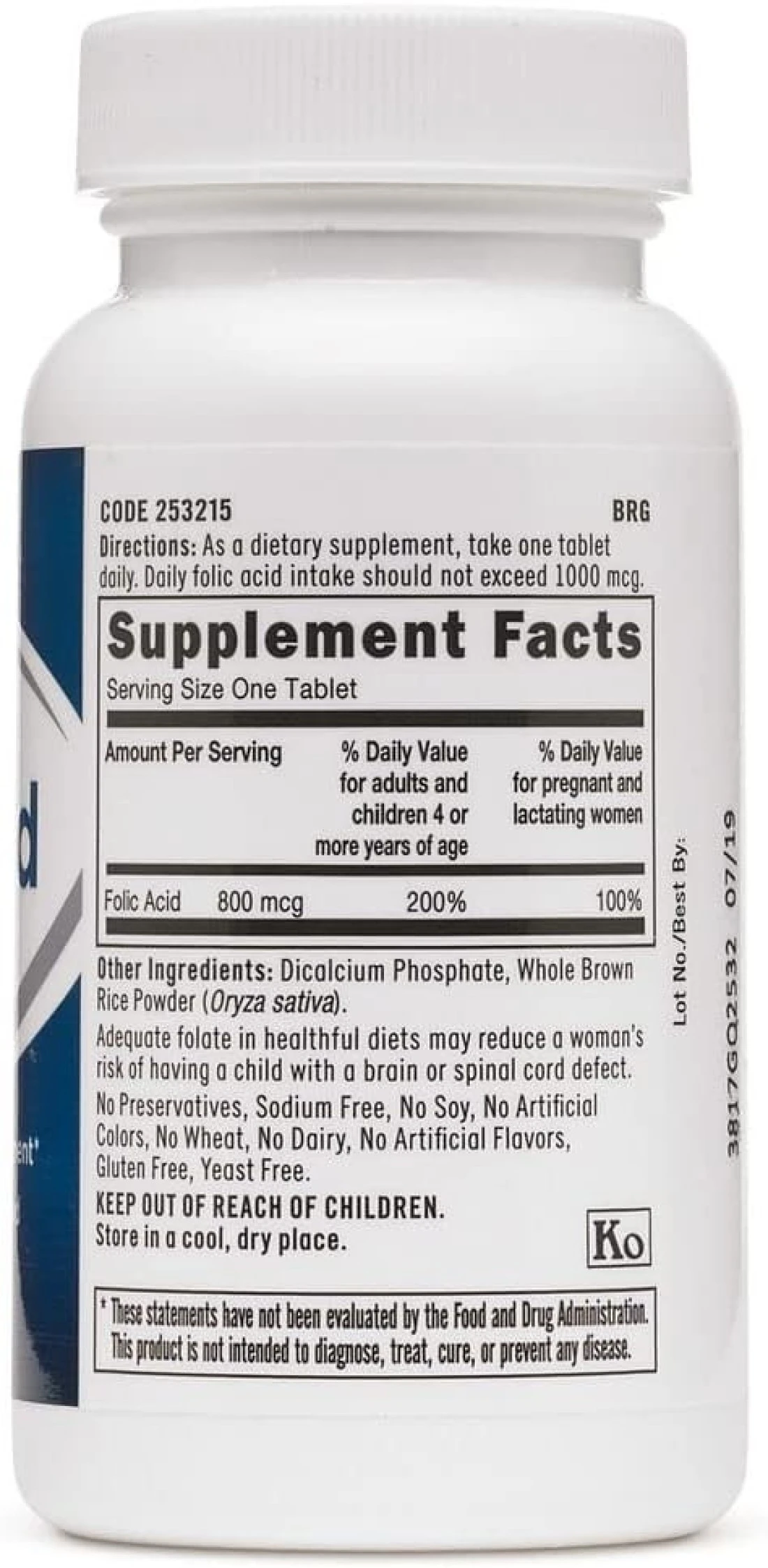 GNC FOLIC ACID 800 MCG
