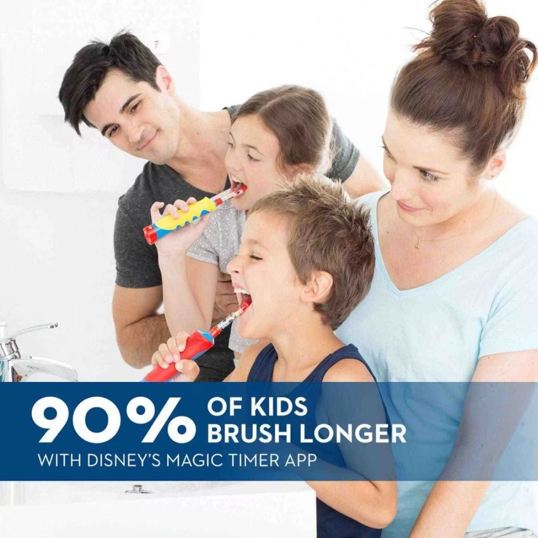 أورال- بي فيتاليتي فرشاة أسنان قابلة لإعادة الشحن بطبعة فروزن للأطفال.