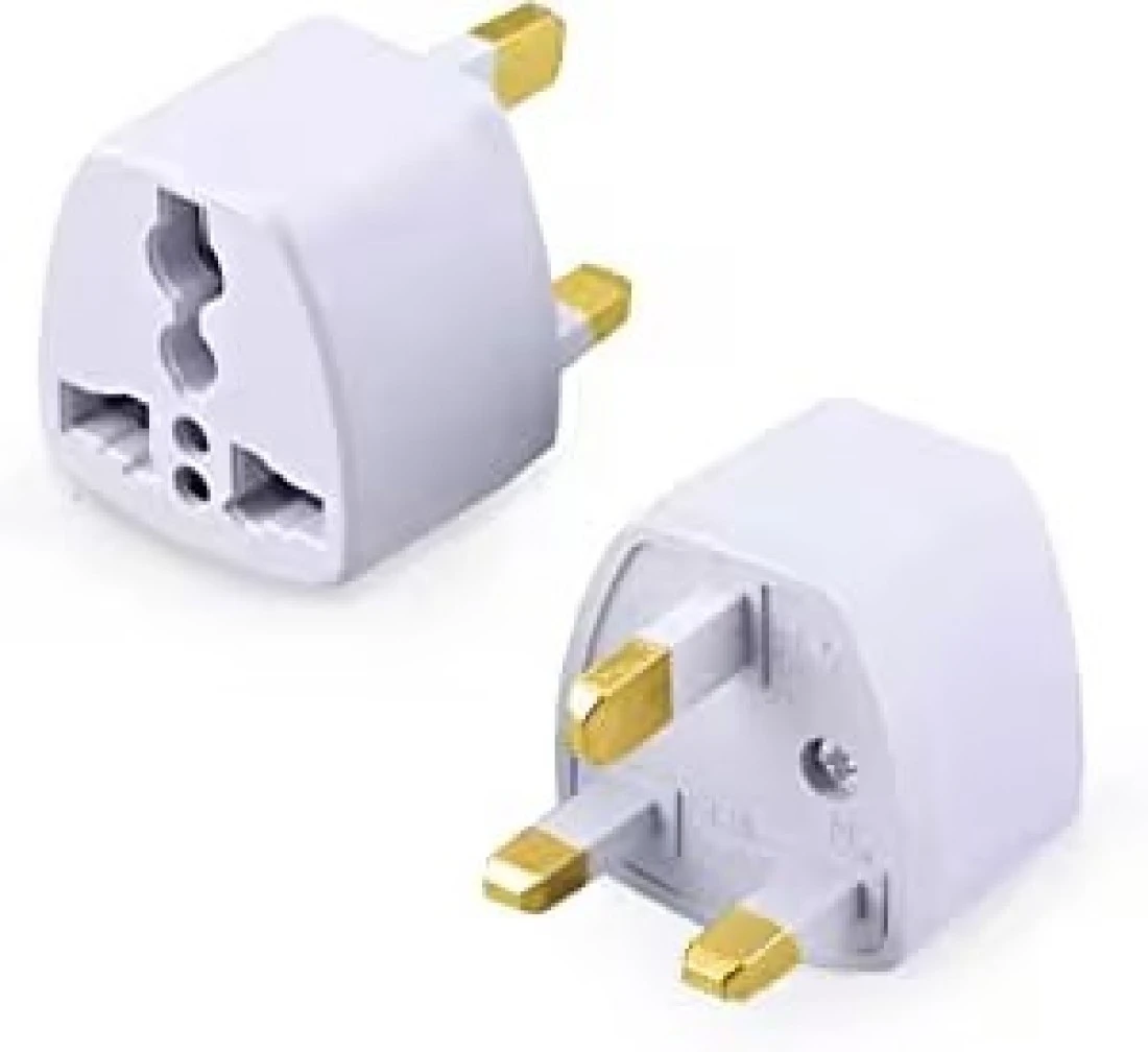 Universal Power Plug for UAE/KSA/UK/HK, 3 Pin Travel Adapter, Power Converter Socket for US/AU/JP/CN - (Pack of 1)
