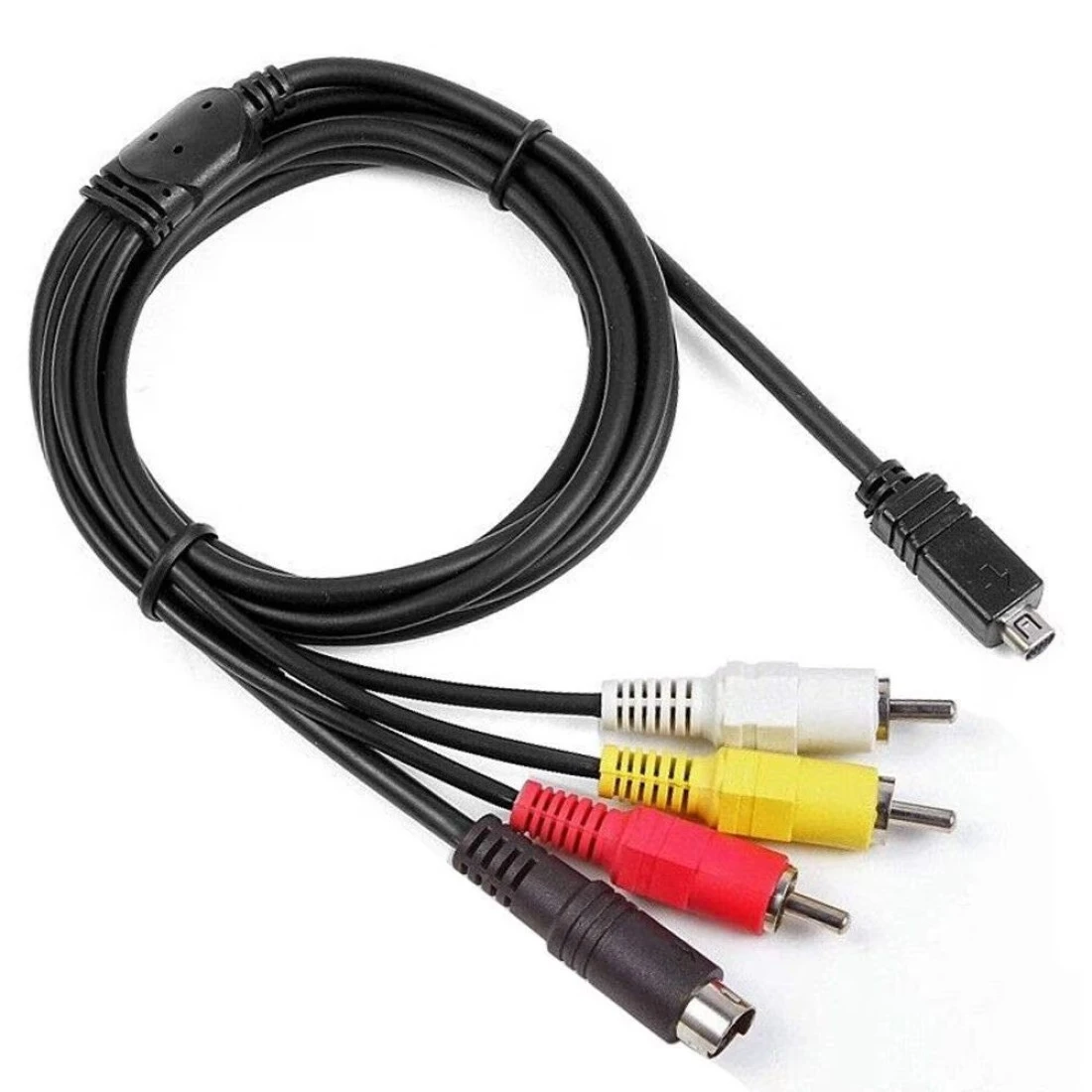 ANTOBLE 5ft AV A/V Audio Video RCA S-Video Cable Cord for Sony Camcorder Handycam DCR-HC28/e DCR-SX85/v/e/l SX85/b/r and More Models with 10 Pin Output Connector