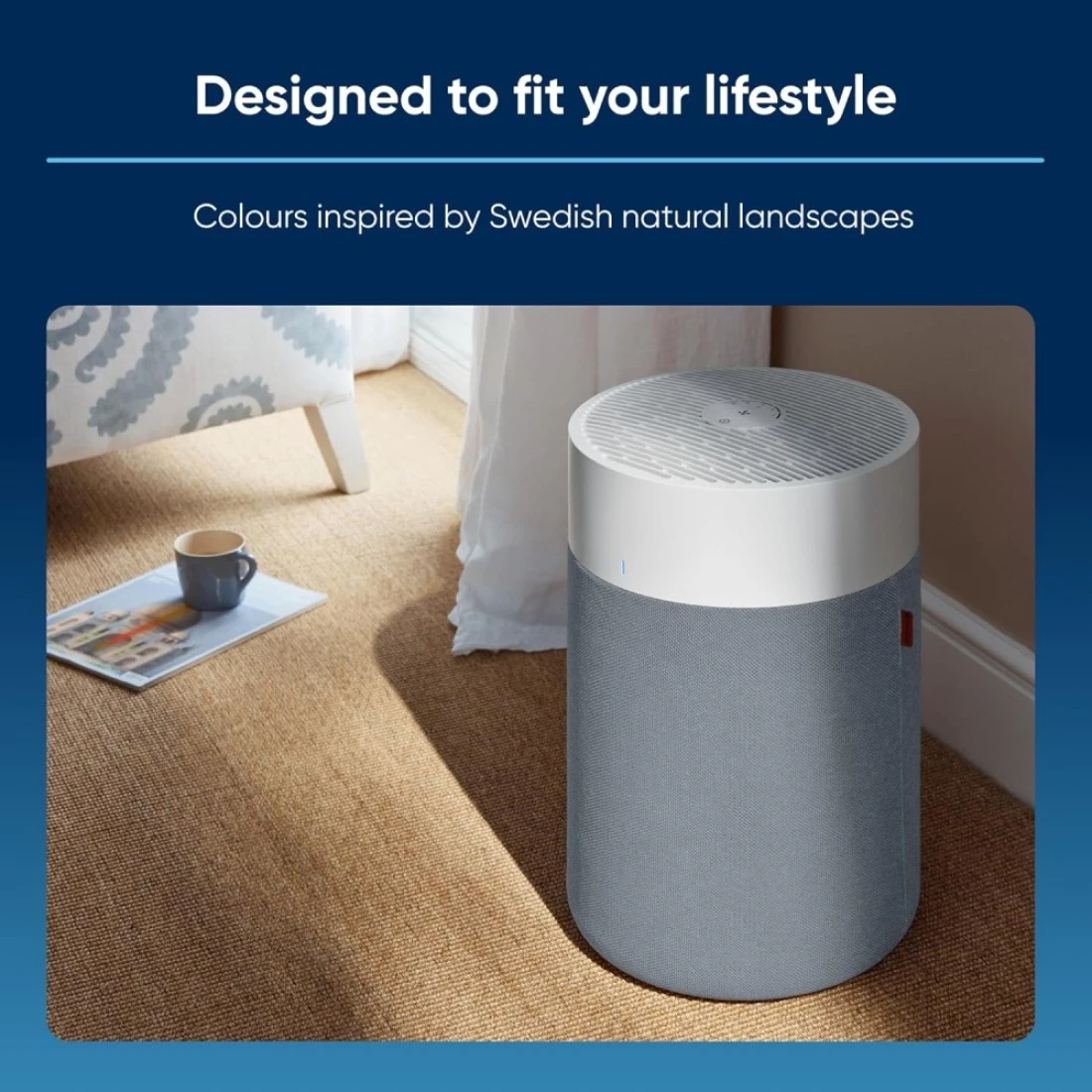 Blueair Genuine Prefilter Fabric Cover For Blue Max 3350I Air Purifier In Seabed Blue