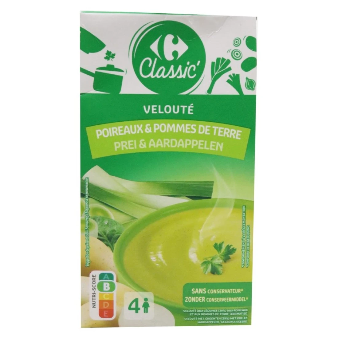 Carrefour Classic Leek And Potato Veloute Soup 1L