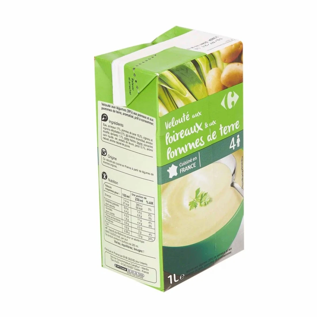 Carrefour Classic Leek And Potato Veloute Soup 1L