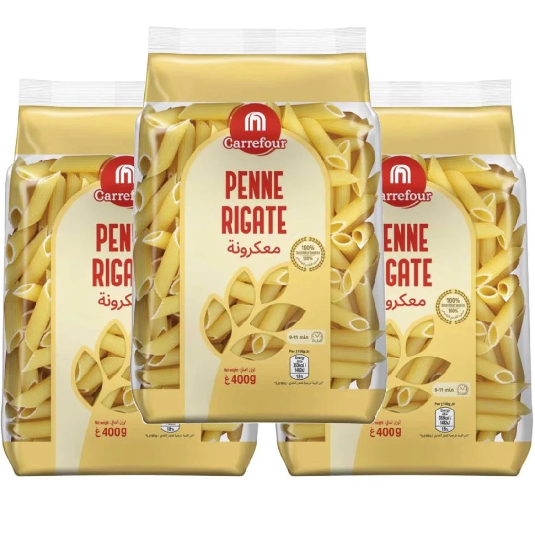 Carrefour Penne Rigate Pasta 400g Pack of 3