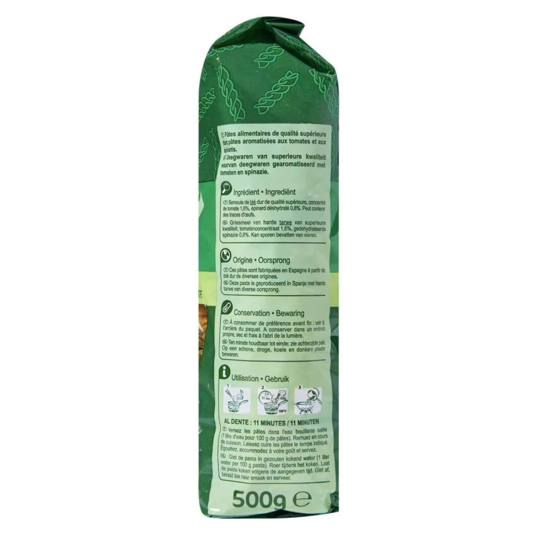 Carrefour 3 Colours Fussili Pasta 500g