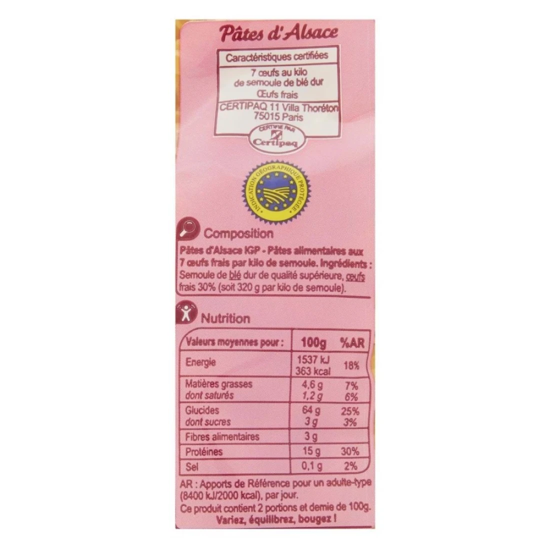 Carrefour Torsade Alsace&#39;s Pasta 250g