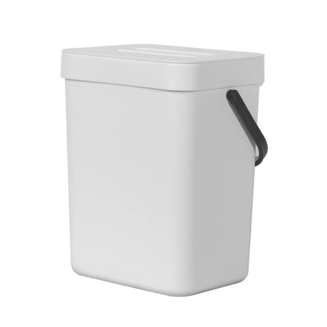 EKO Puro Mini WallMounted Trash Can with Lid Indoor Food Waste Compost Bucket 079 Gal 3L Small Hanging Trash Can for Kitchen White