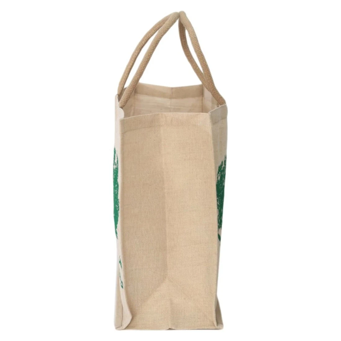 Carrefour Tree Printed Juco Bag Beige And Green