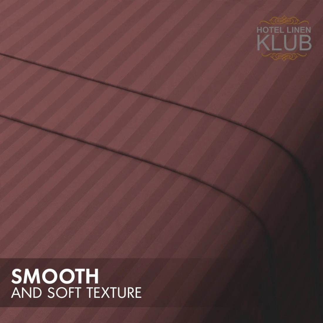 Klub Linen 3PC Striped Fitted Sheet Set, Ultra Soft Microfiber Bedding Set - 1 Fitted Sheet Single (90x190cm) with Deep Pocket and 2 Pillowcases (50 x 75 cm), Chocolate