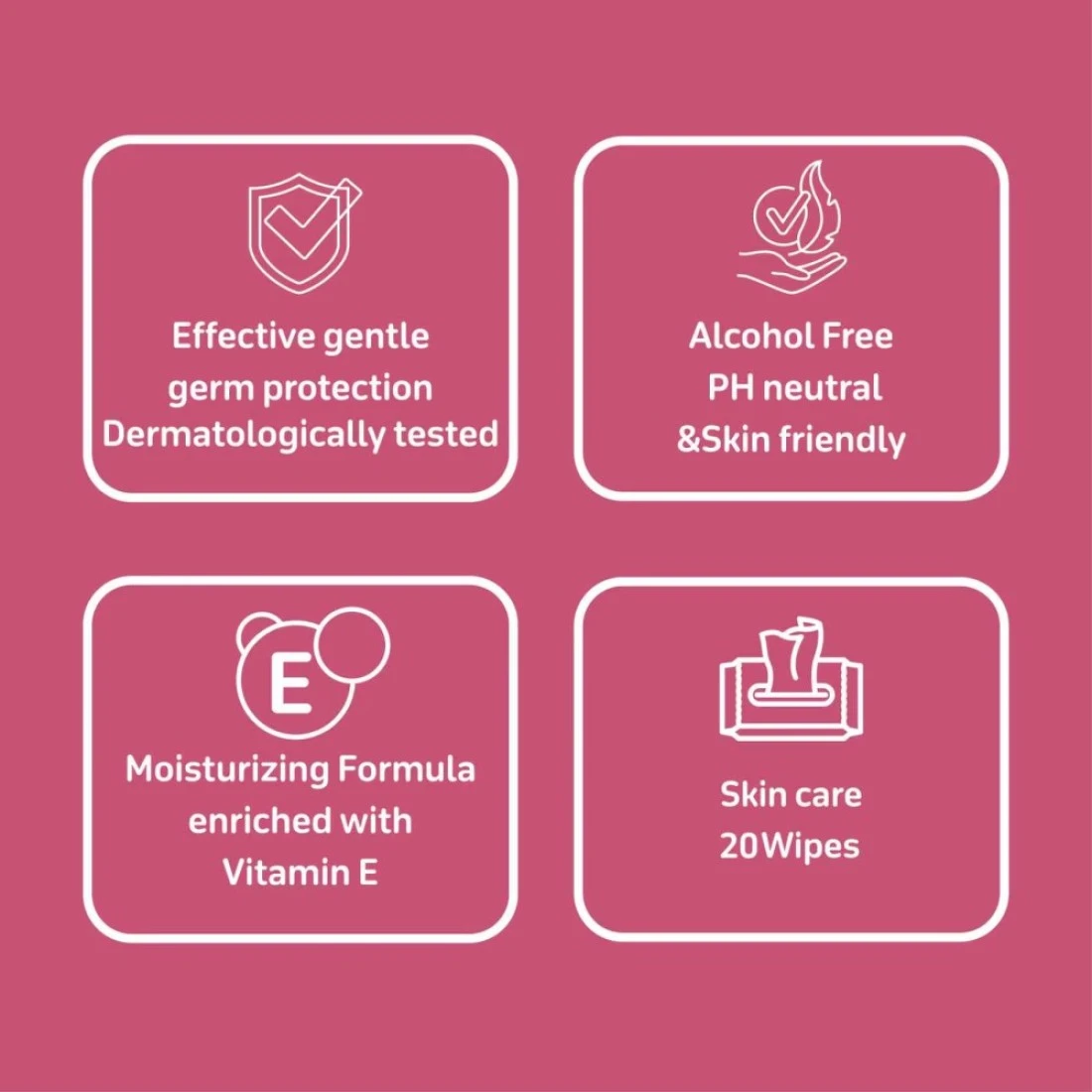 كارفور مناديل مبللة للعناية بالبشرة مضادة للبكتيريا 20 منديل