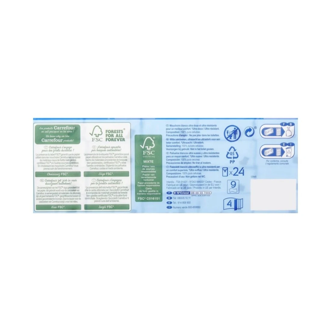 Carrefour Mini Comfort Super Soft Tissues 36 Sheets Pack of 9