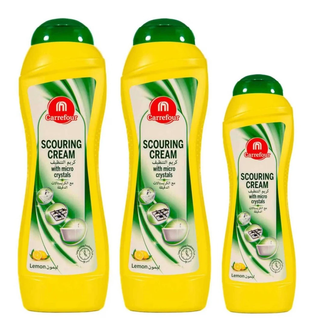 Carrefour Lemon Scouring Cream Yellow 750ml+500ml