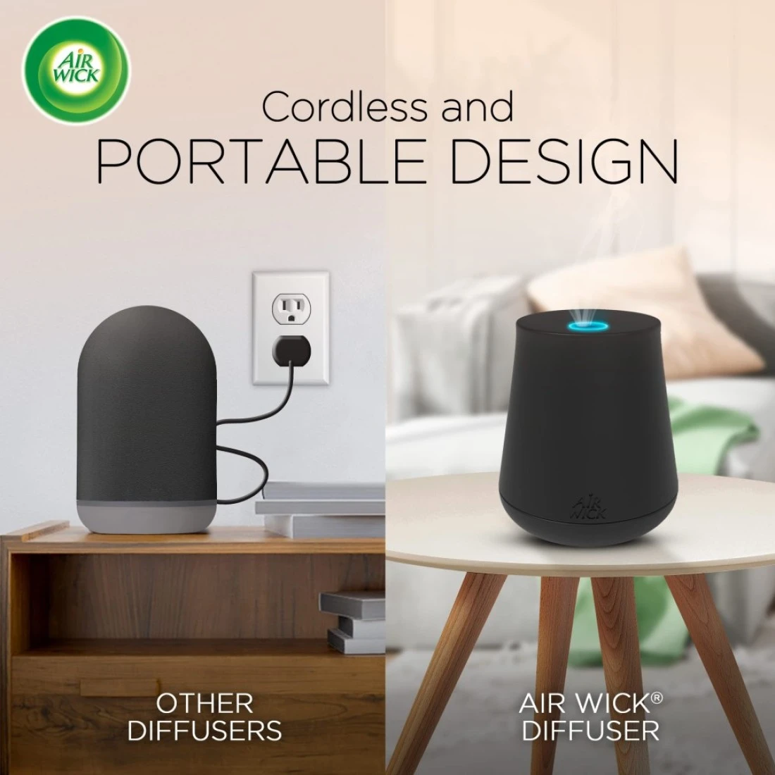 Air Wick Essential Mist Starter Kit Diffuser 1 Refill Lavender and Almond Blossom Air Freshener Essential Oils