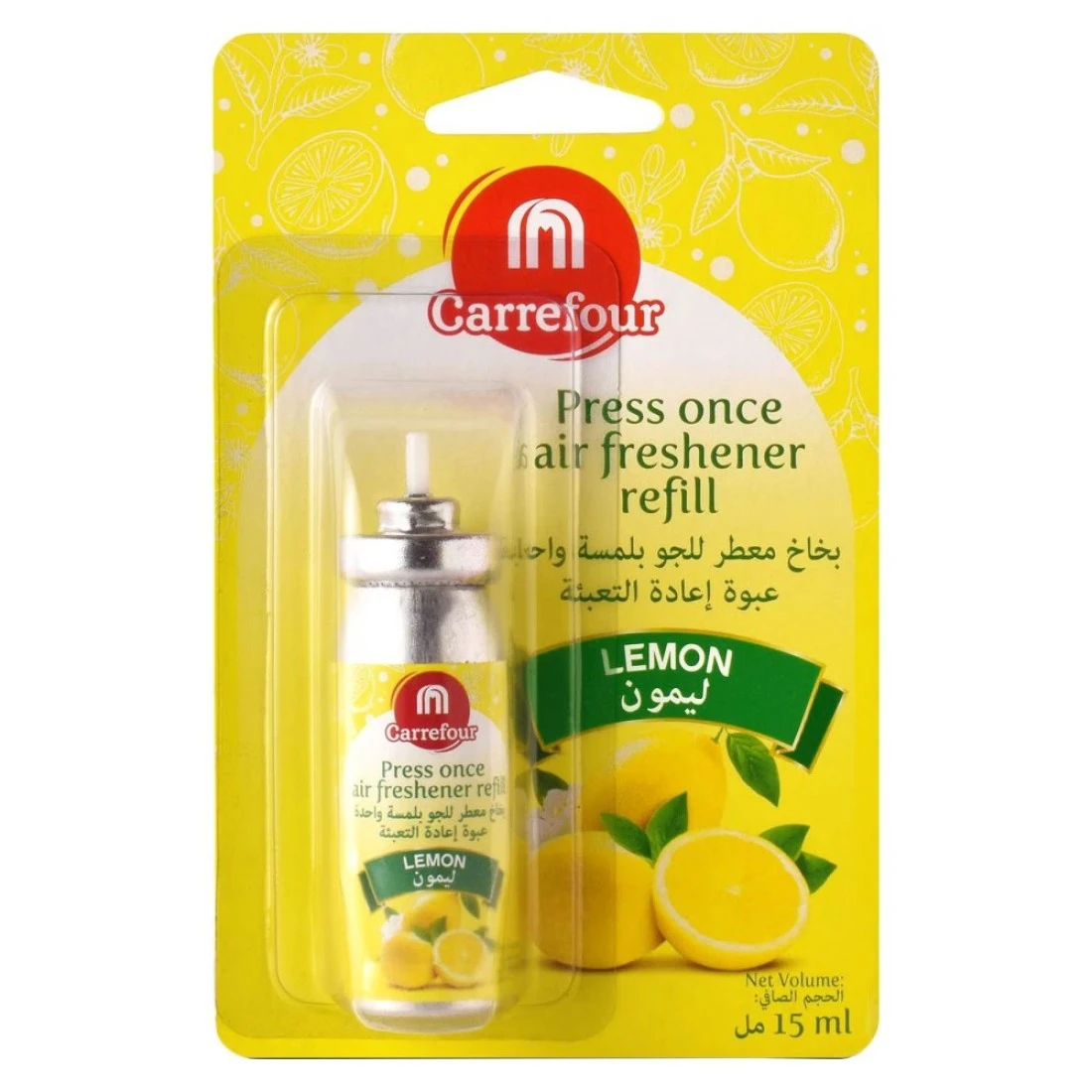 Carrefour Press Once Air Freshener Refill Lemon 15ml