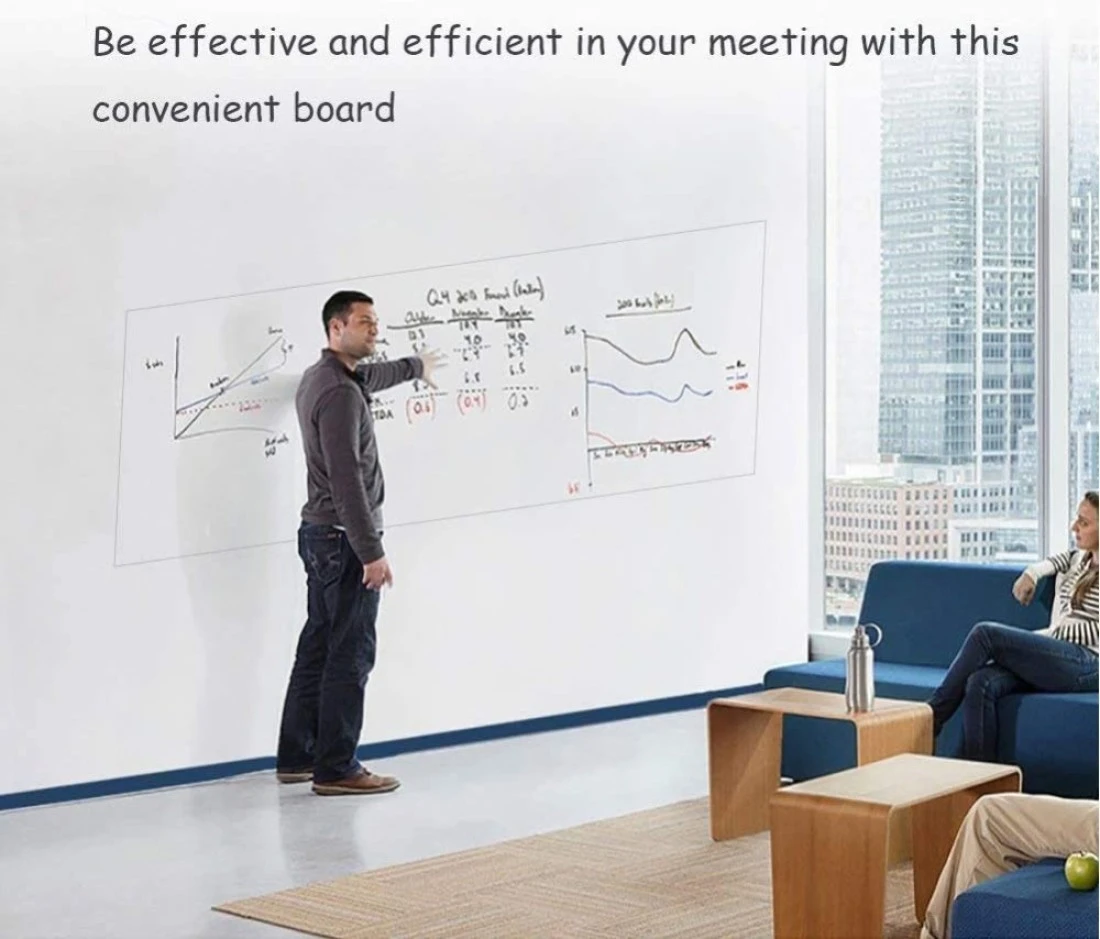 Generic Lependor Self-Adhesive Whiteboard Wall Decal Sticker, 17.7&quot; X 78.7&quot; Extra Large Strong &amp; Durable Dry Erase Wall Paper Message Board Peel Stick, White