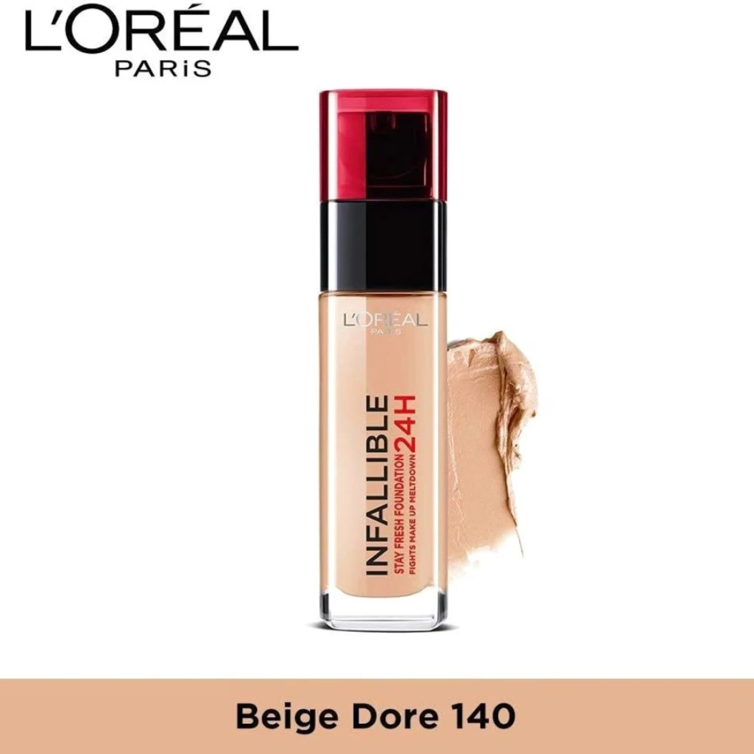 L&#39;Oreal Paris Infallible 24H Fresh Wear Liquid Foundation 140 Golden Beige 30ml