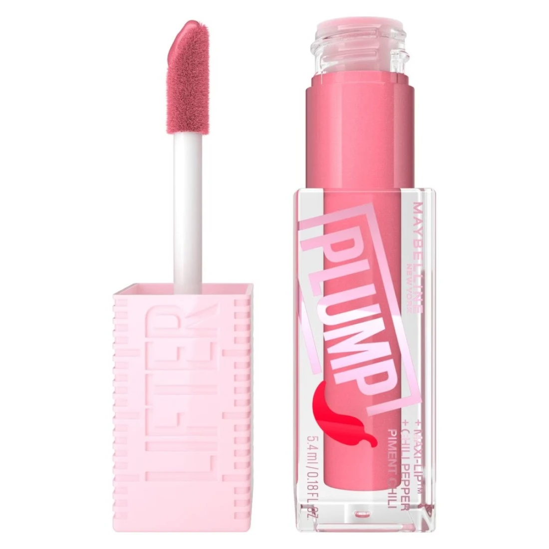 Maybelline New York Lifter Plump Lip Gloss 001 Blush Blaze 5.4ml