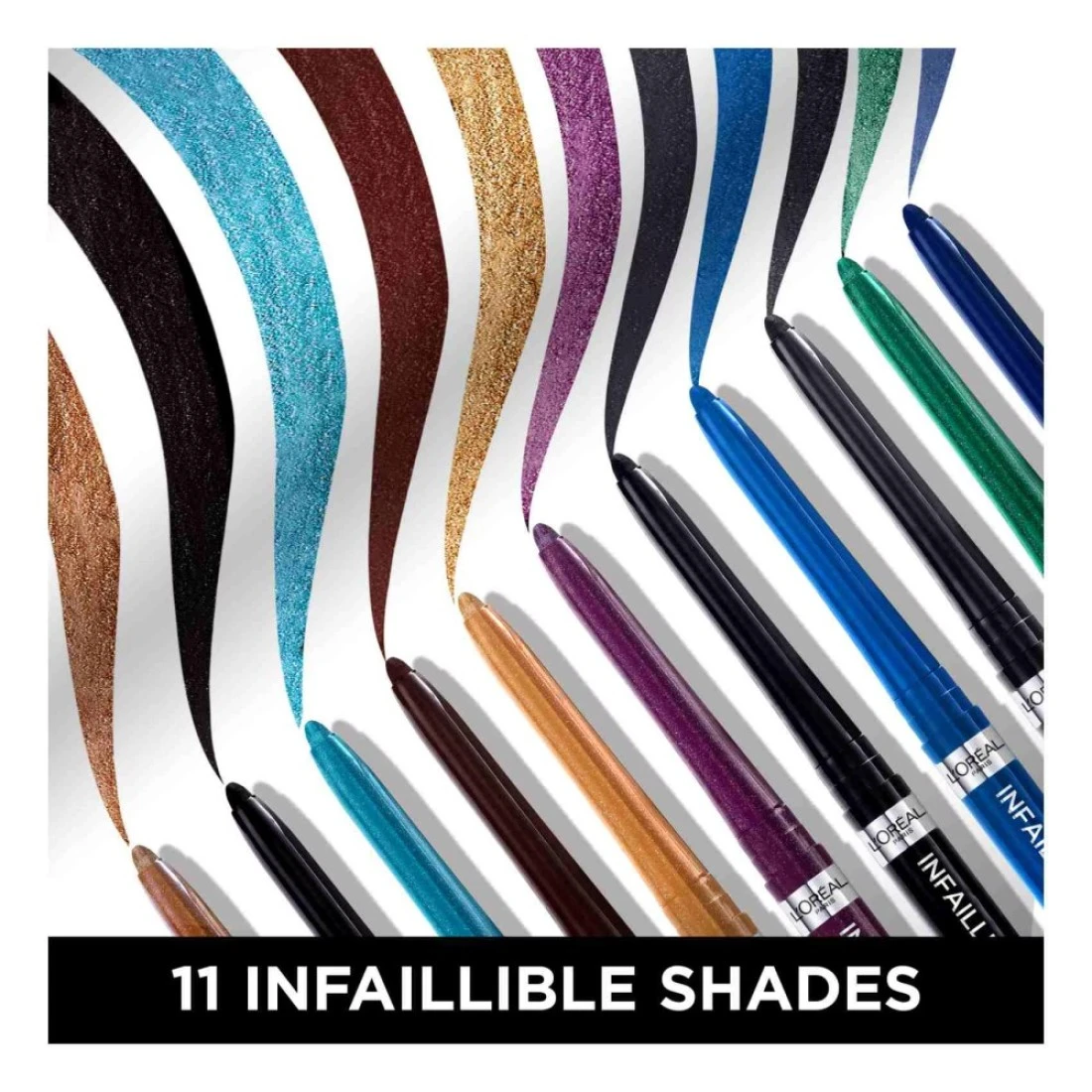 لوريال باريس إنفالبل غريب جل أوتوماتيك محدد عيون بتركيبة جل يدوم حتى 36 ساعة - أسود مكثف