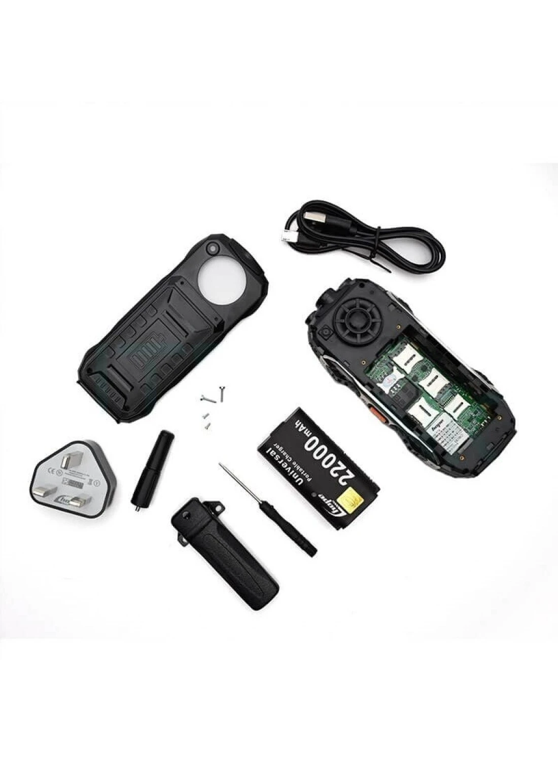 Mobile with 2 SIM card slots and a 20,000 mAh battery featuring LED light not just your typical 3 in 1 device.