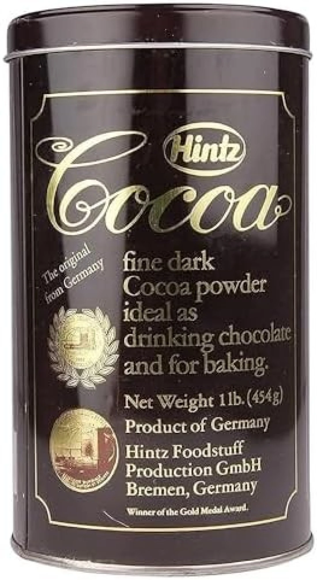 HINTZ COCOA POWDER TIN 454GM