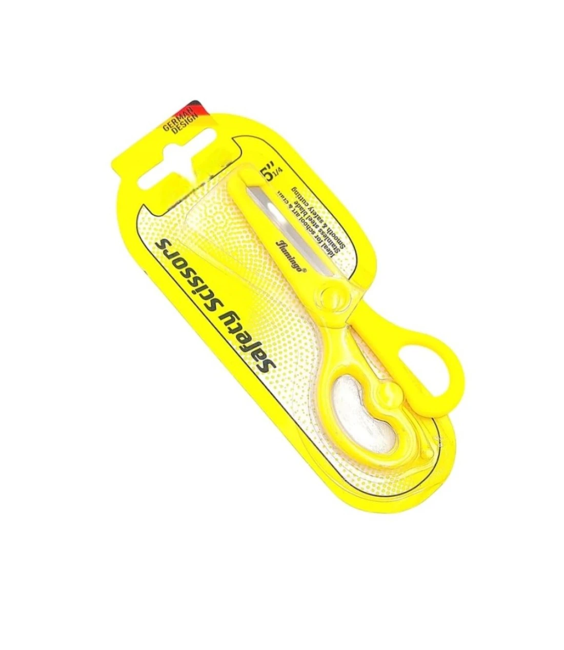 FITTO Safety Scissors for Kids &ndash; Stainless Steel Blades with Soft Grip Handle, Plastic Safety Cap, Ideal for School and Craft Use, Safe Craft Scissors for Children