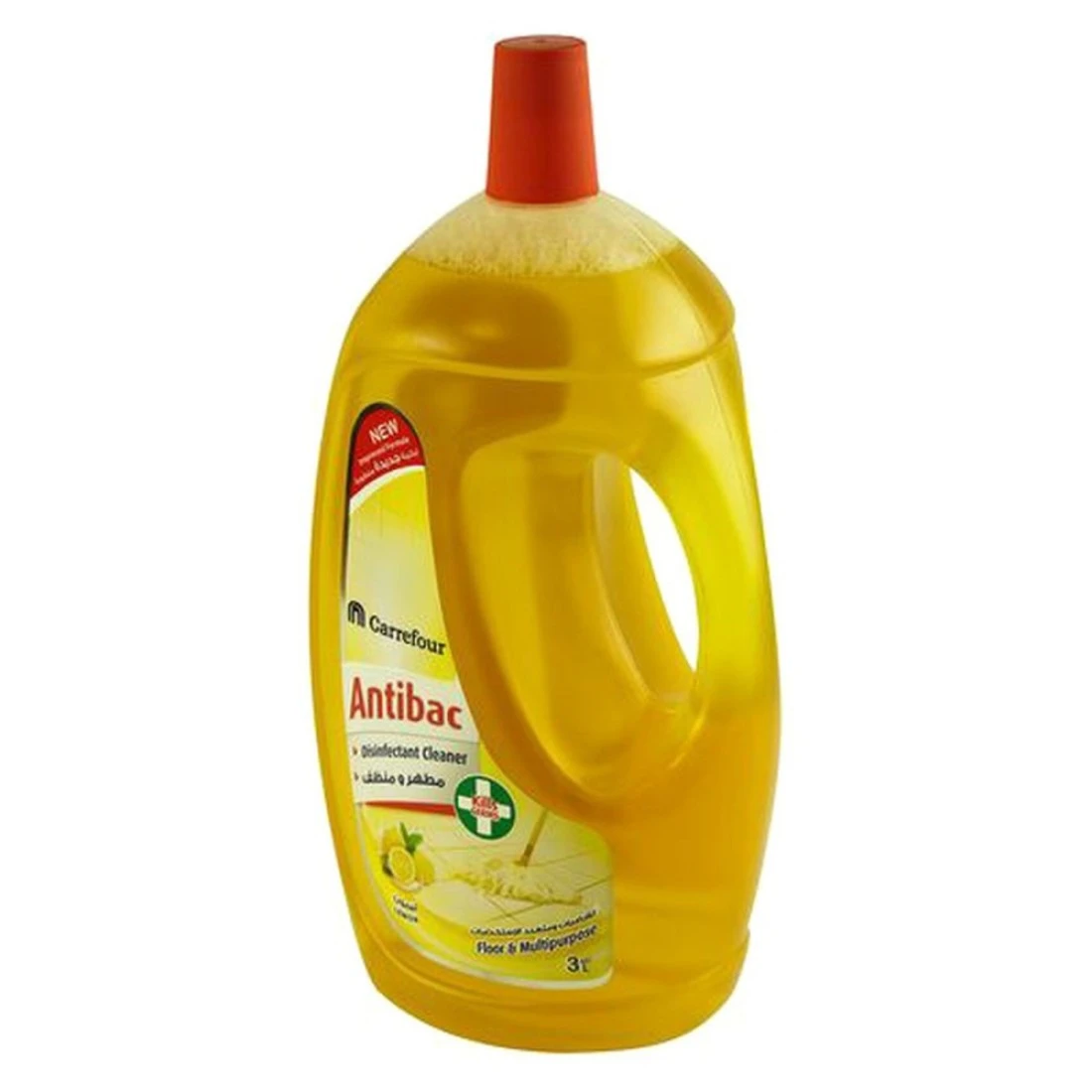 ​​كارفور منظف ومعقم مضاد للبكتيريا للأرضيات ومتعدد الإستعمالات برائحة الليمون 3 لتر