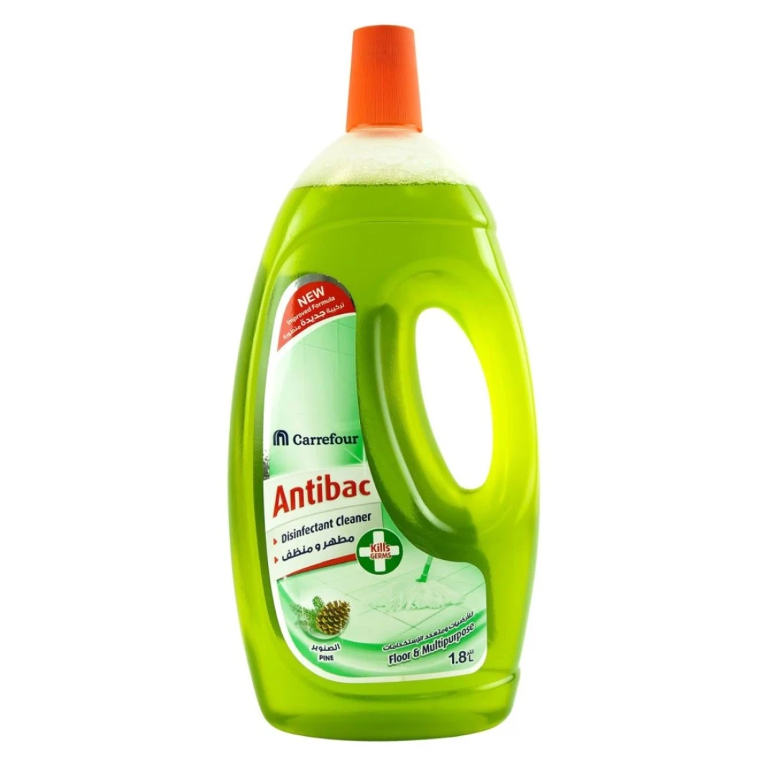 Carrefour Antibac Floor And Multi-Purpose Disinfectant Cleaner Pine 900ml
