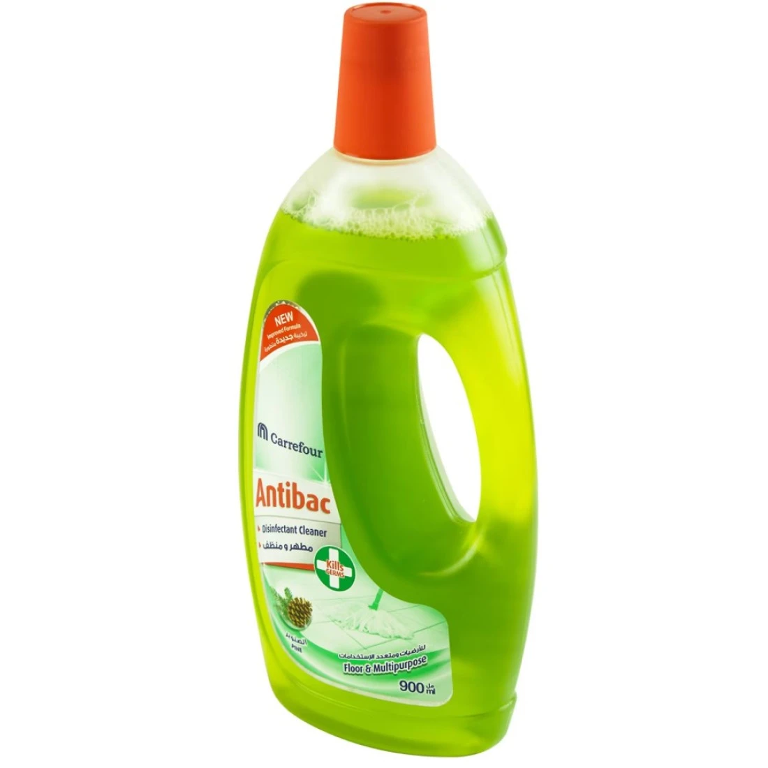 Carrefour Antibac Floor And Multi-Purpose Disinfectant Cleaner Pine 900ml