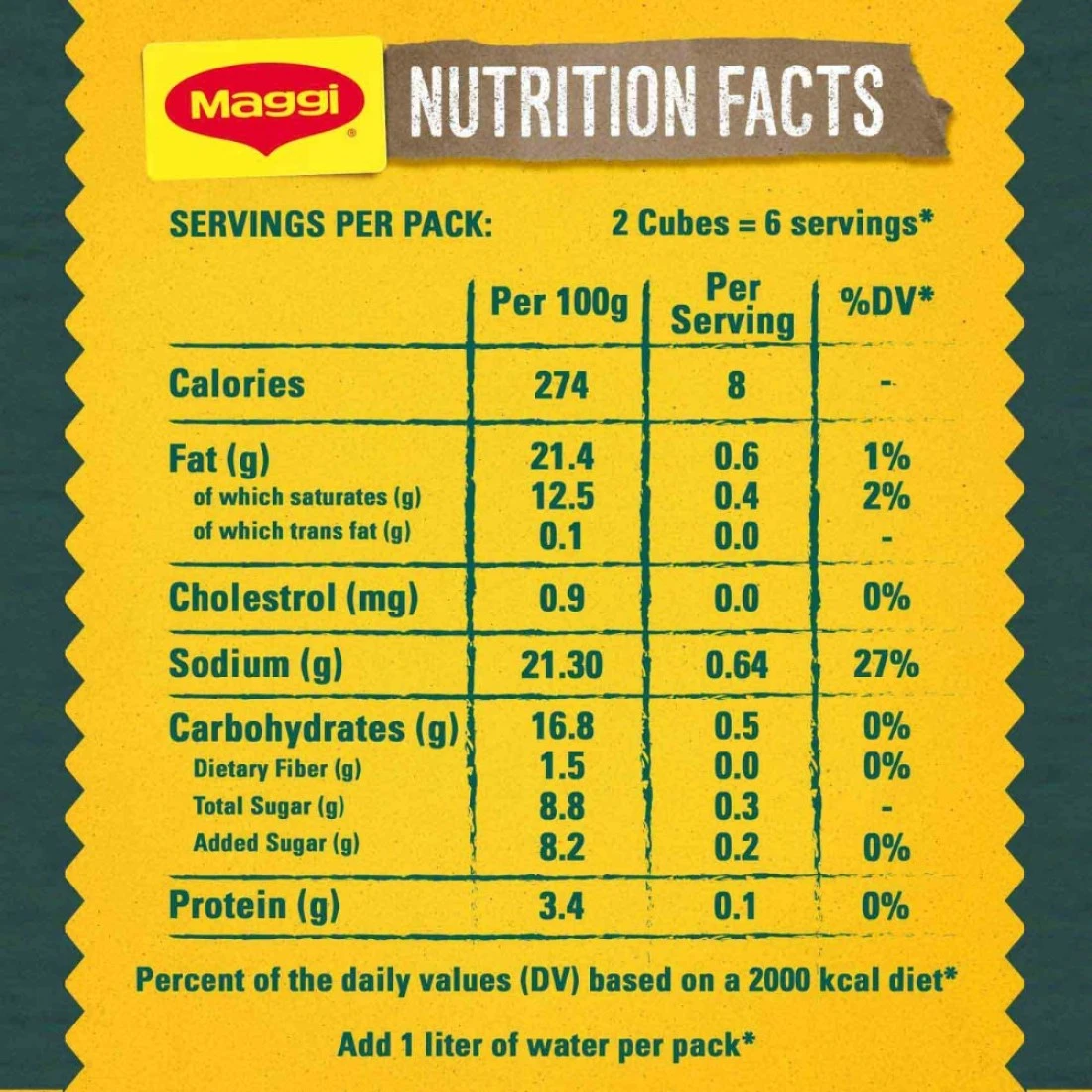 Nestle Maggi Vegetable Stock 18g