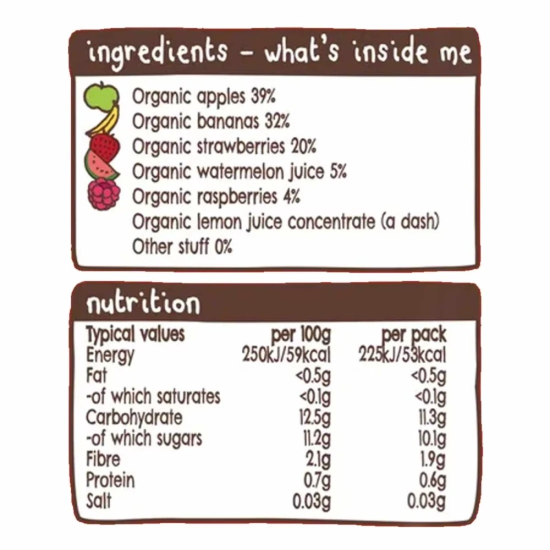 Ella&#39;s Kitchen The Red One Organic Squished Smoothie Fruits 6+ Months Baby Food, Gluten &amp; Dairy Free 90g Pack of 4