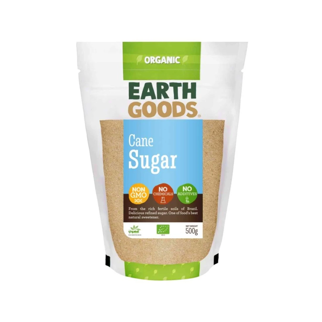 Earth Goods Organic Cane Sugar, 500g