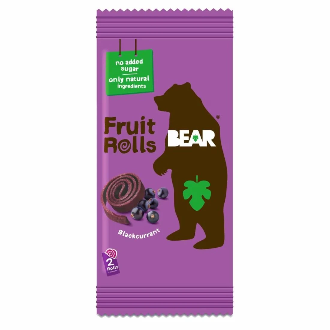 Bear No Added Sugar Blackcurrant Flavour Fruit Roll, 20g Pack of 5