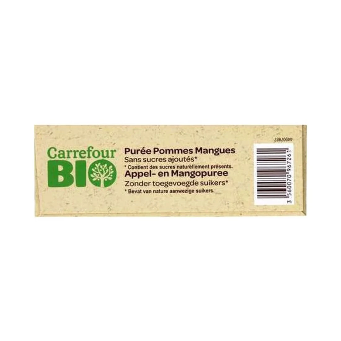 Carrefour Bio Organic Apple And Mango Compote 90g Pack of 4
