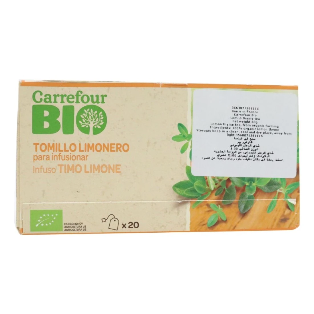 Carrefour Bio Infusion Thyme Lemon 30g